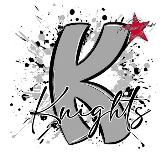 Knights Mascot Splatter-Grey