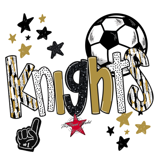 Knights Soccer Scrape-Gold