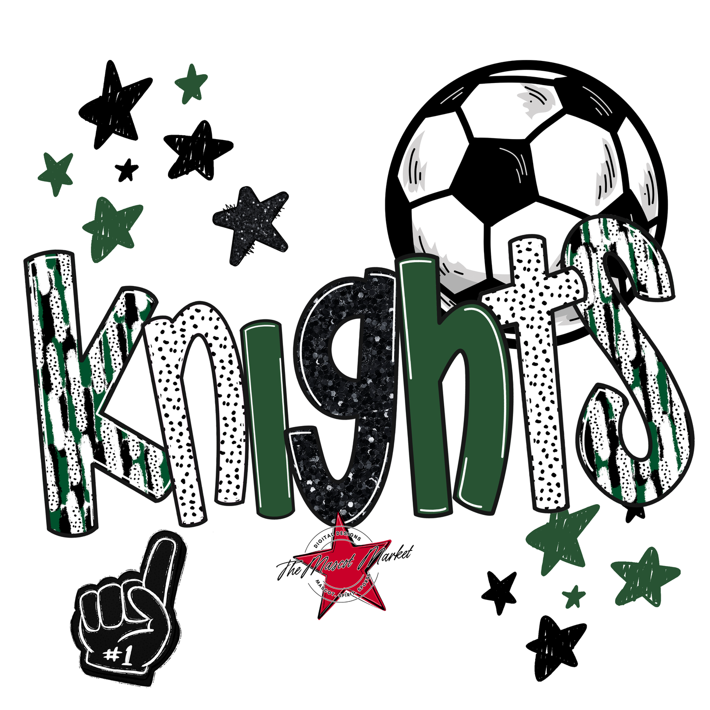 Knights Soccer Scrape-Green