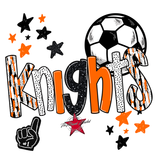 Knights Soccer Scrape-Orange