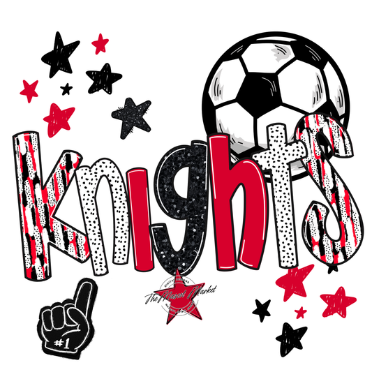Knights Soccer Scrape-Red
