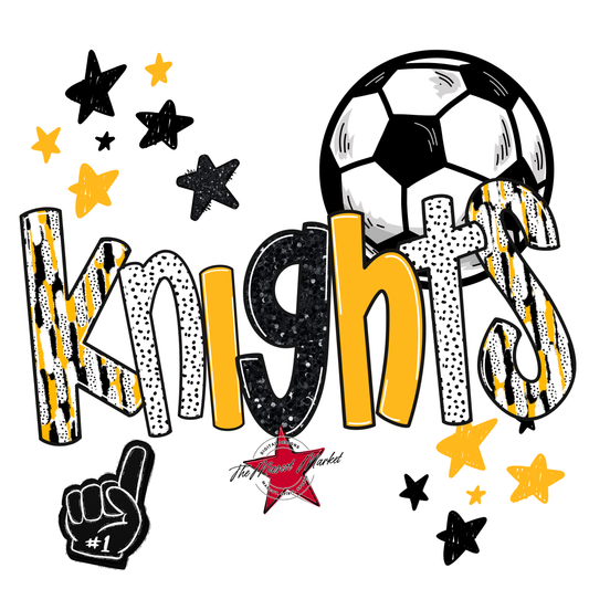 Knights Soccer Scrape-Yellow