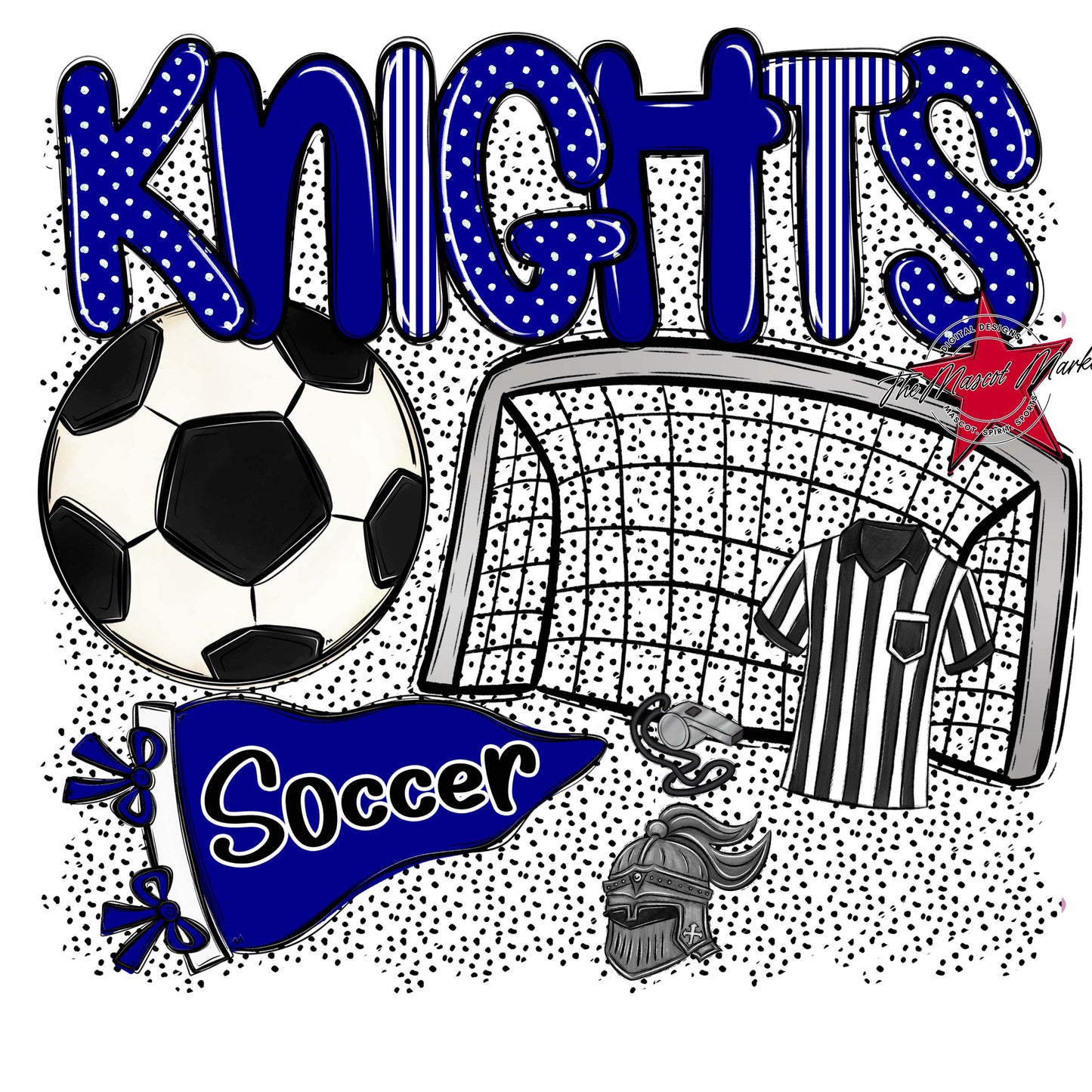 Knights Soccer Spirit-Blue