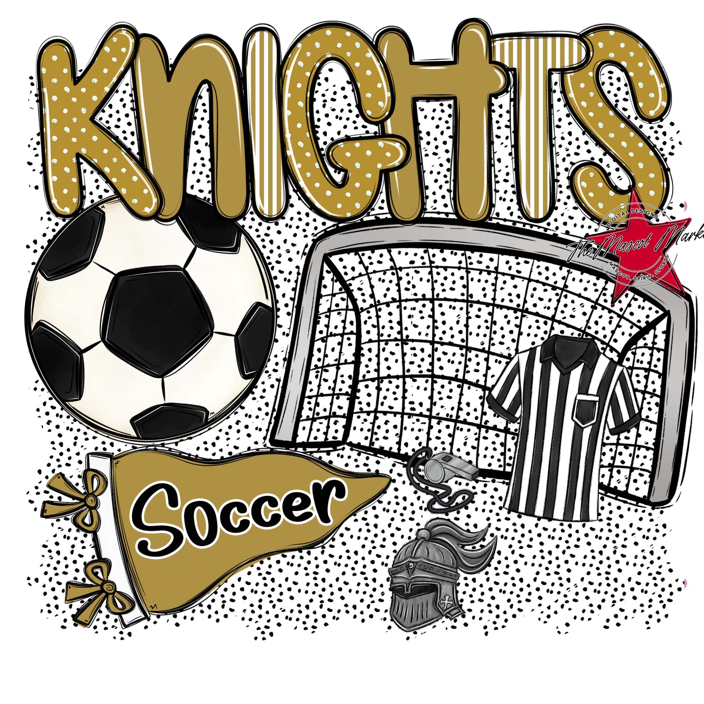 Knights Soccer Spirit-Gold
