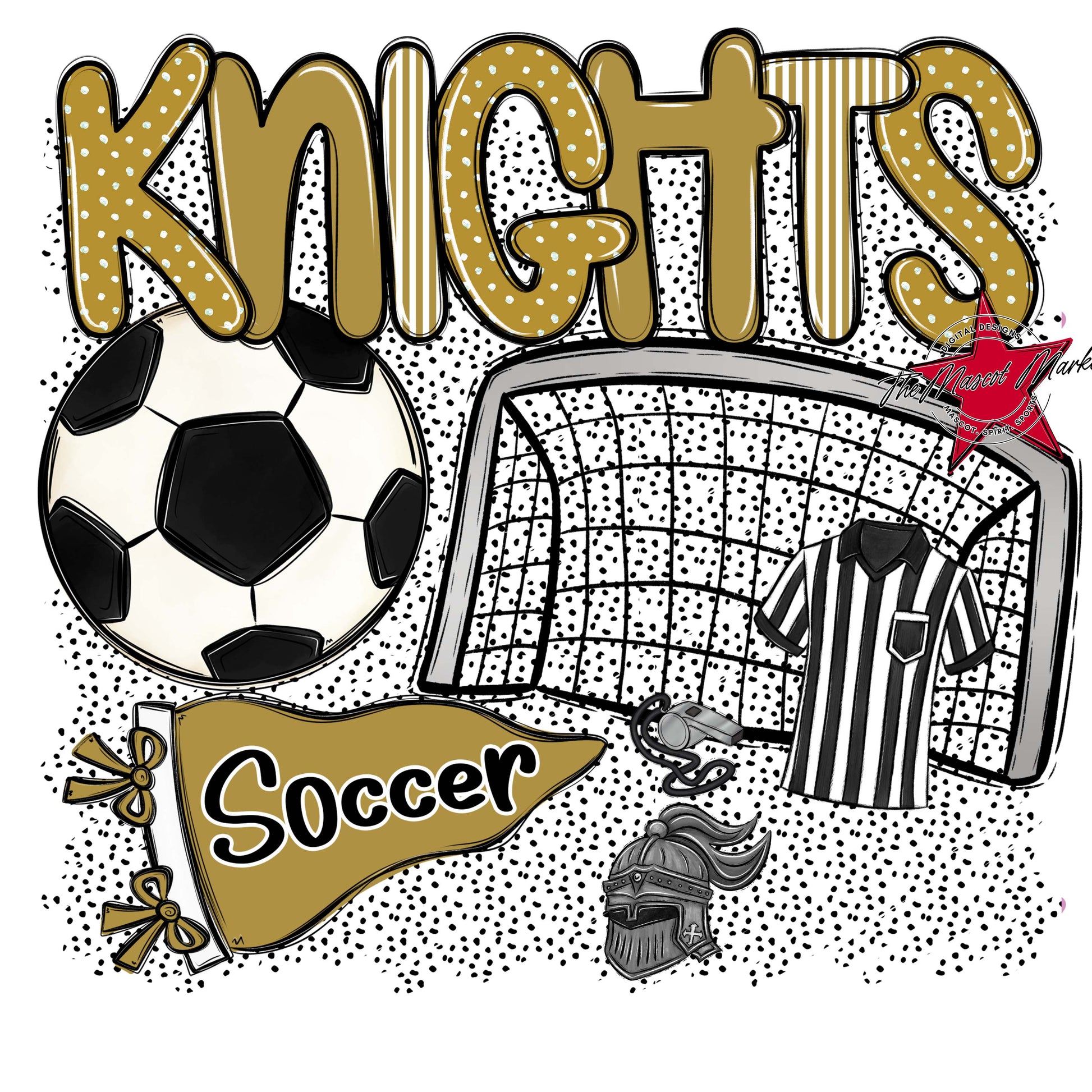 Knights Soccer Spirit-Gold
