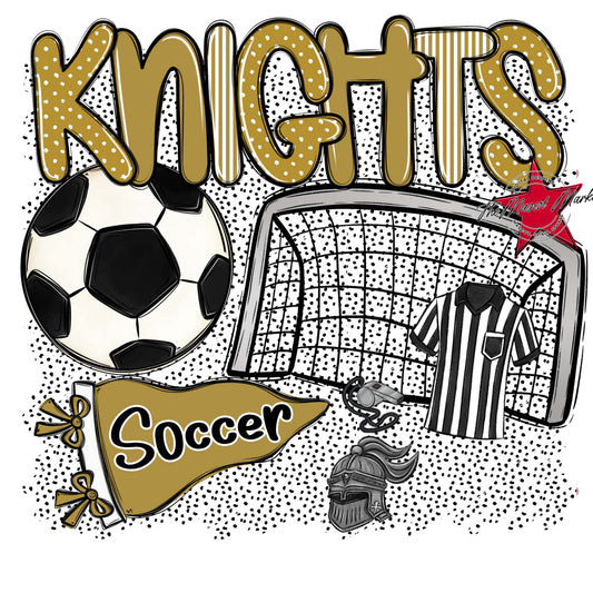 Knights Soccer Spirit-Gold