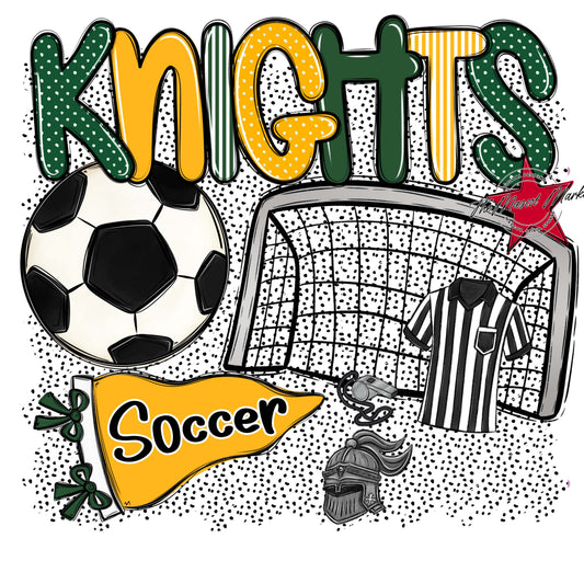 Knights Soccer Spirit-Green & Yellow