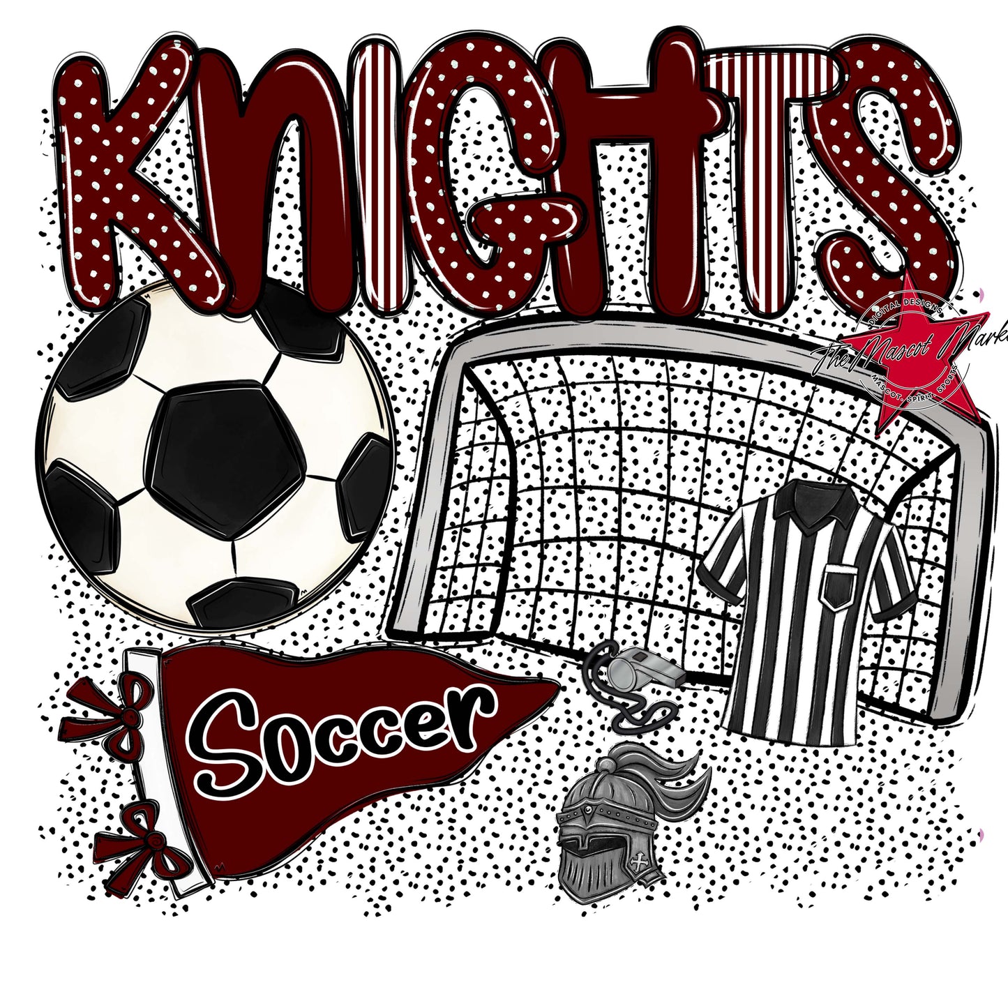 Knights Soccer Spirit-Maroon