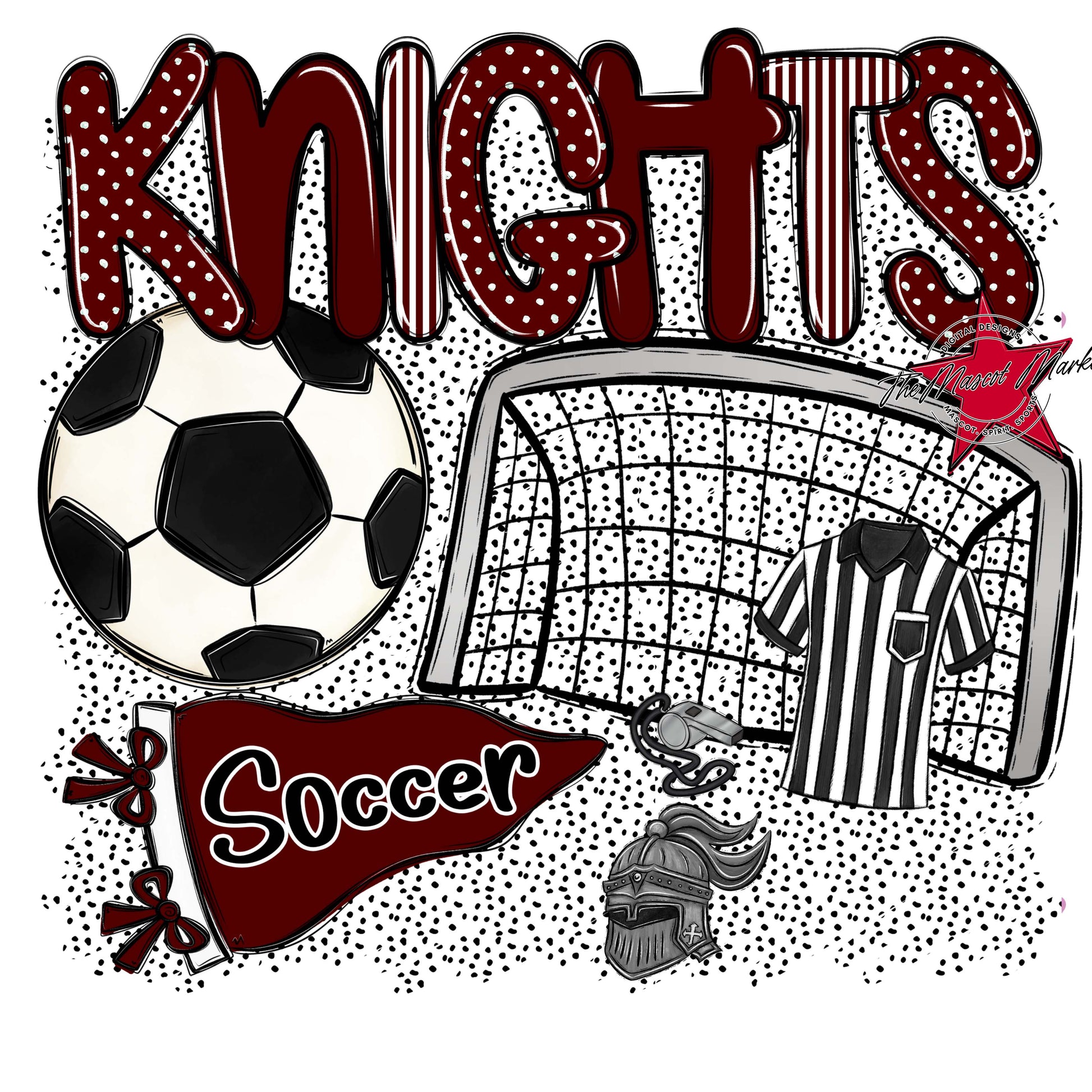 Knights Soccer Spirit-Maroon