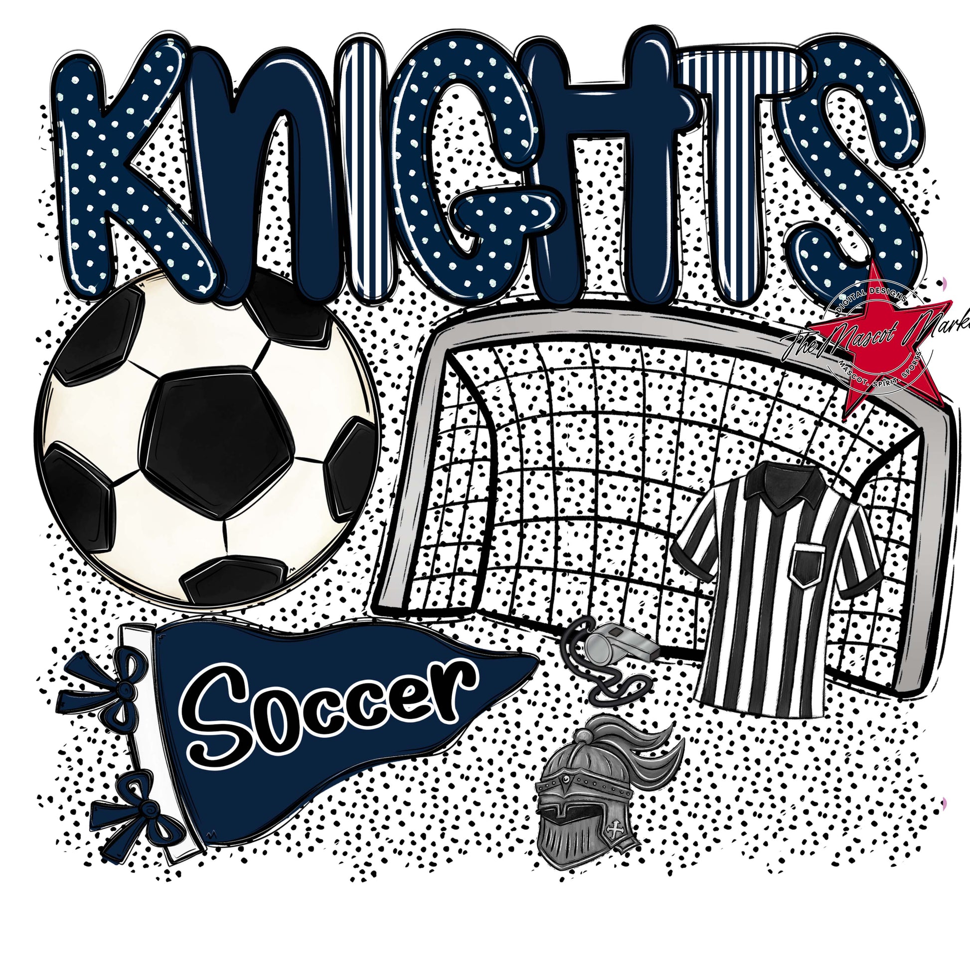 Knights Soccer Spirit-Navy