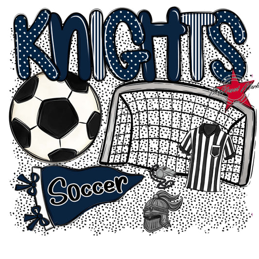 Knights Soccer Spirit-Navy