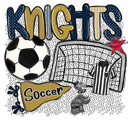 Knights Soccer Spirit-Navy & Gold