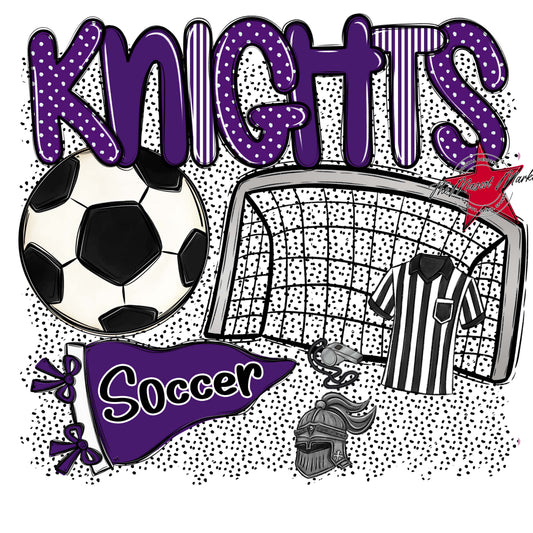 Knights Soccer Spirit-Purple