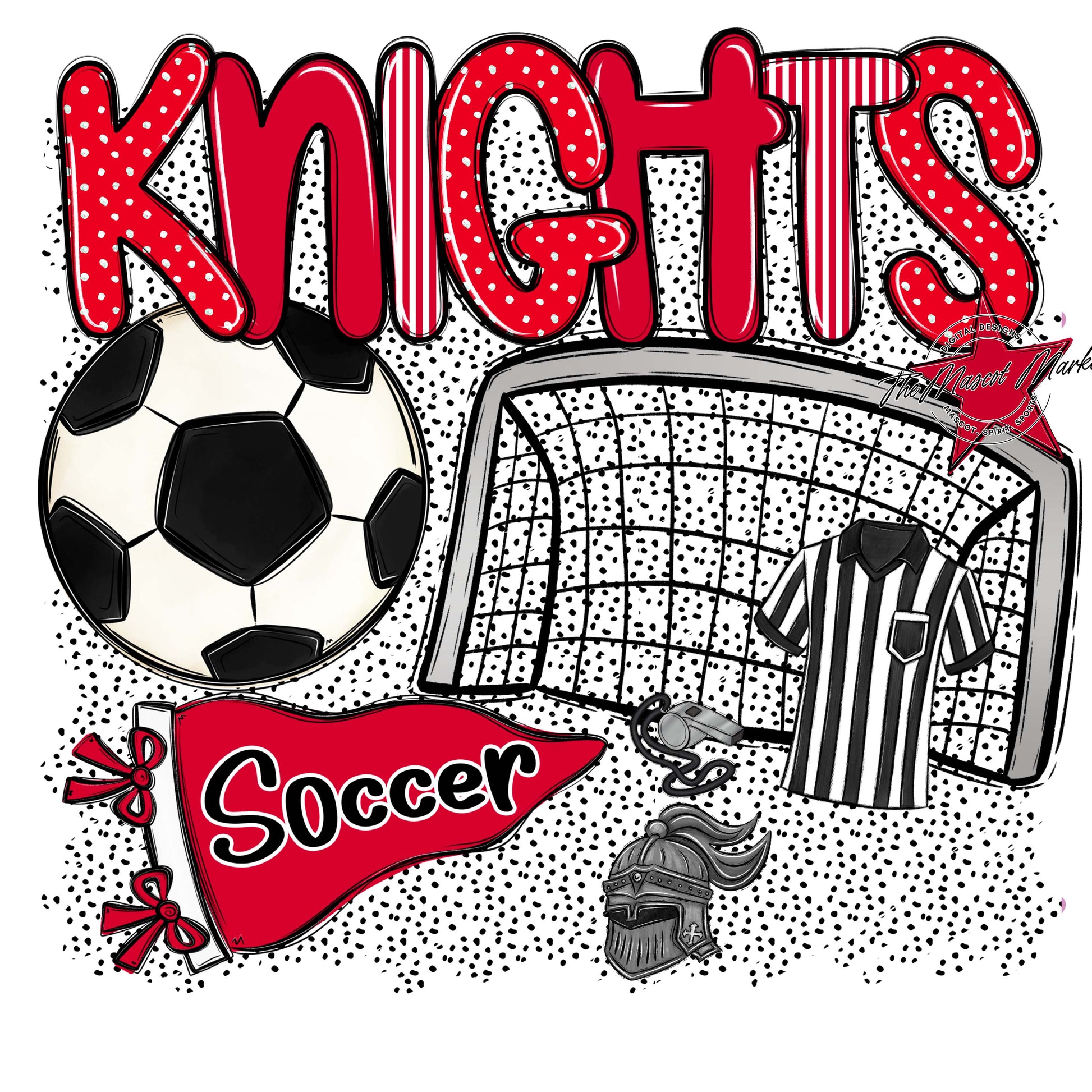 Knights Soccer Spirit-Red