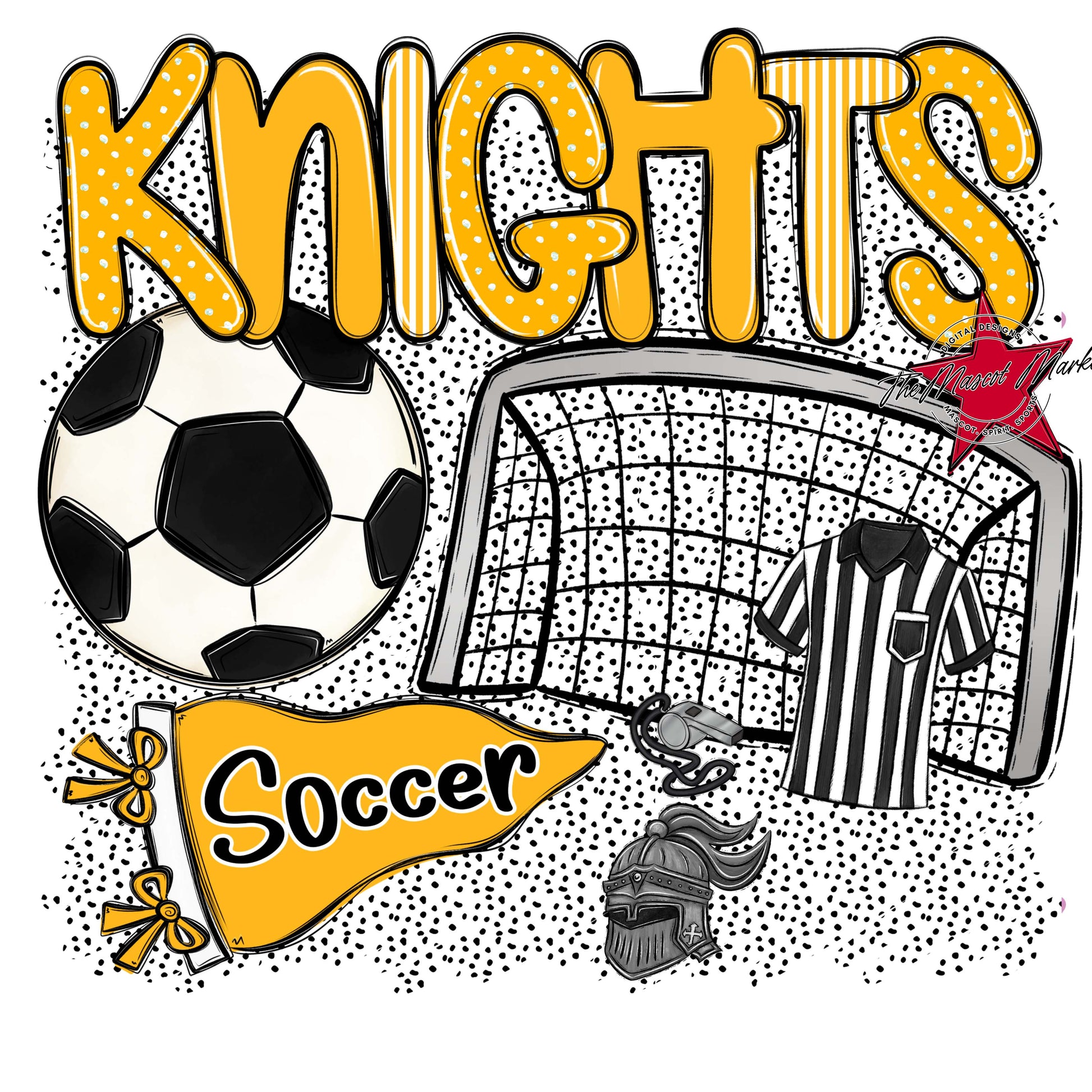 Knights Soccer Spirit-Yellow