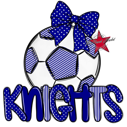 Knights Soccer Spirit Design-Blue