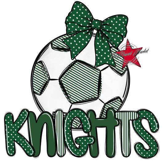 Knights Soccer Spirit Design-Green