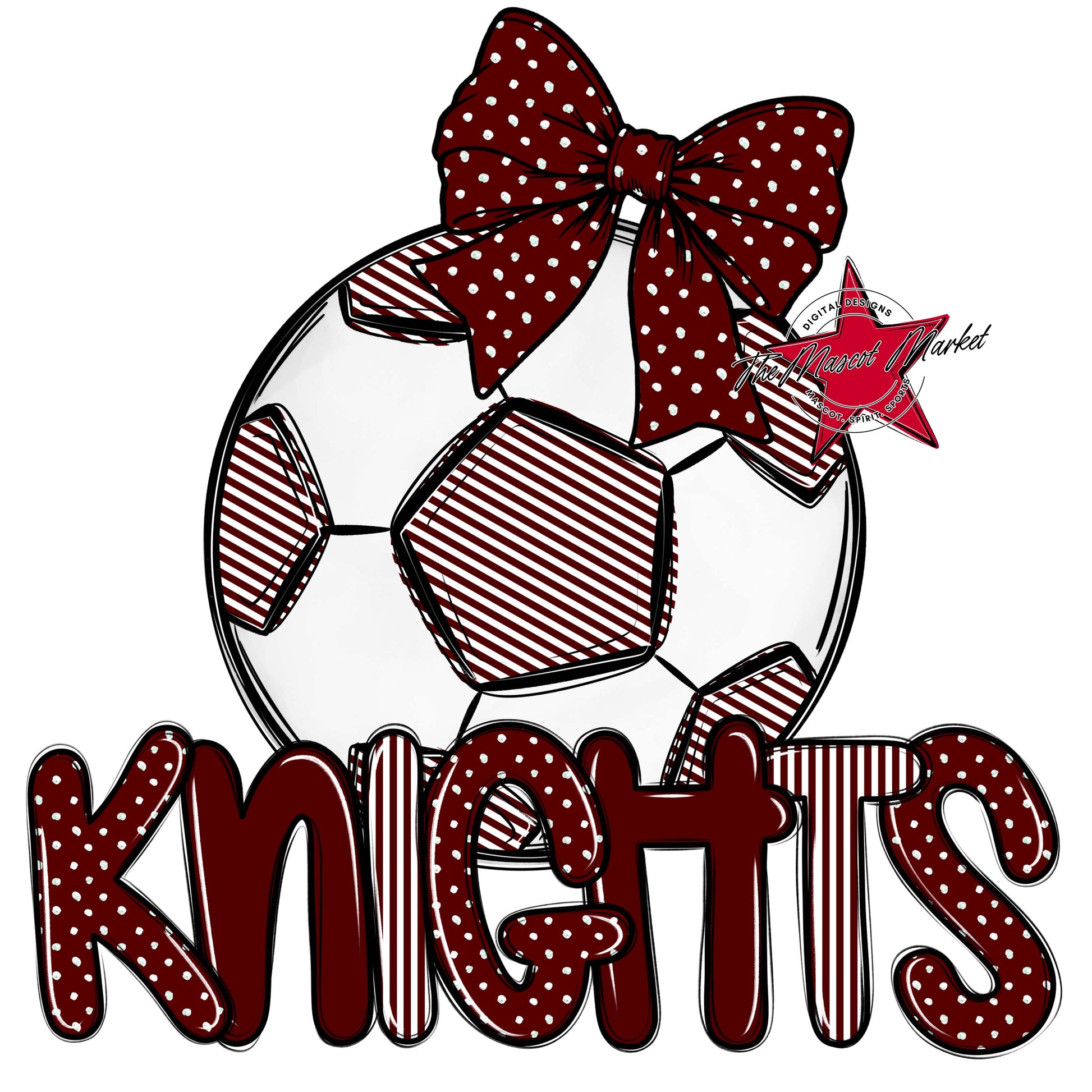 Knights Soccer Spirit Design-Maroon