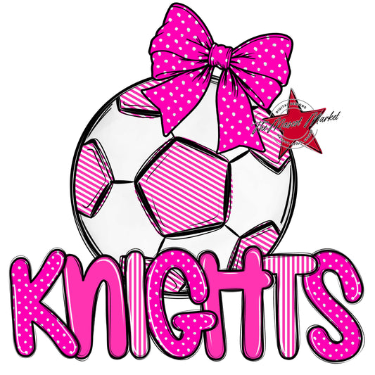 Knights Soccer Spirit Design-Pink