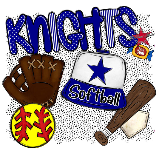 Knights Softball Spirit-Blue