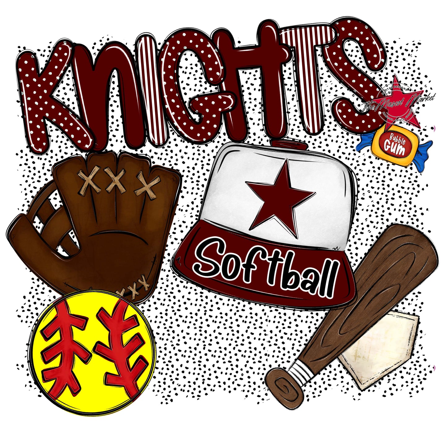 Knights Softball Spirit-Maroon
