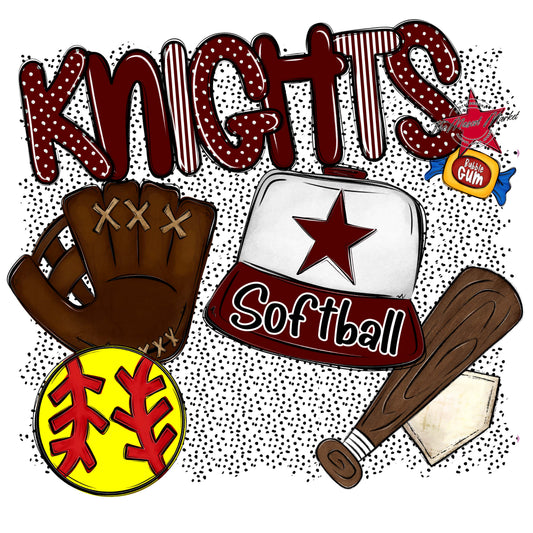 Knights Softball Spirit-Maroon