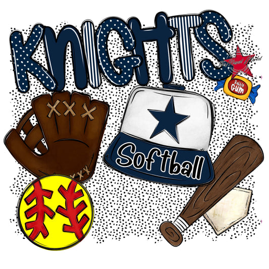 Knights Softball Spirit-Navy
