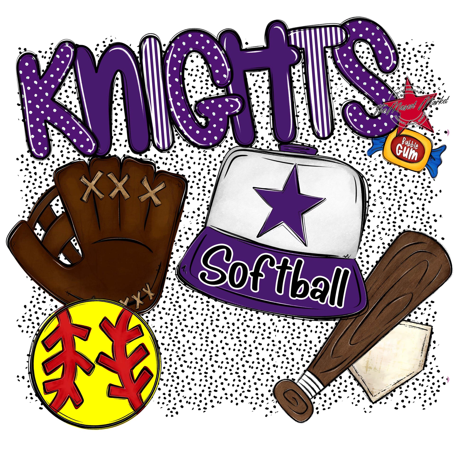 Knights Softball Spirit-Purple