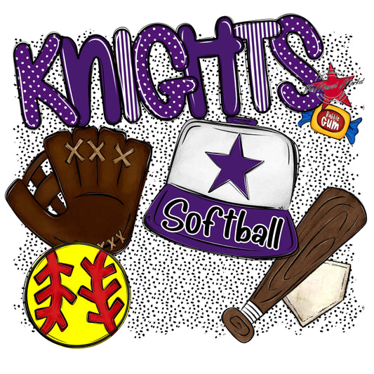 Knights Softball Spirit-Purple