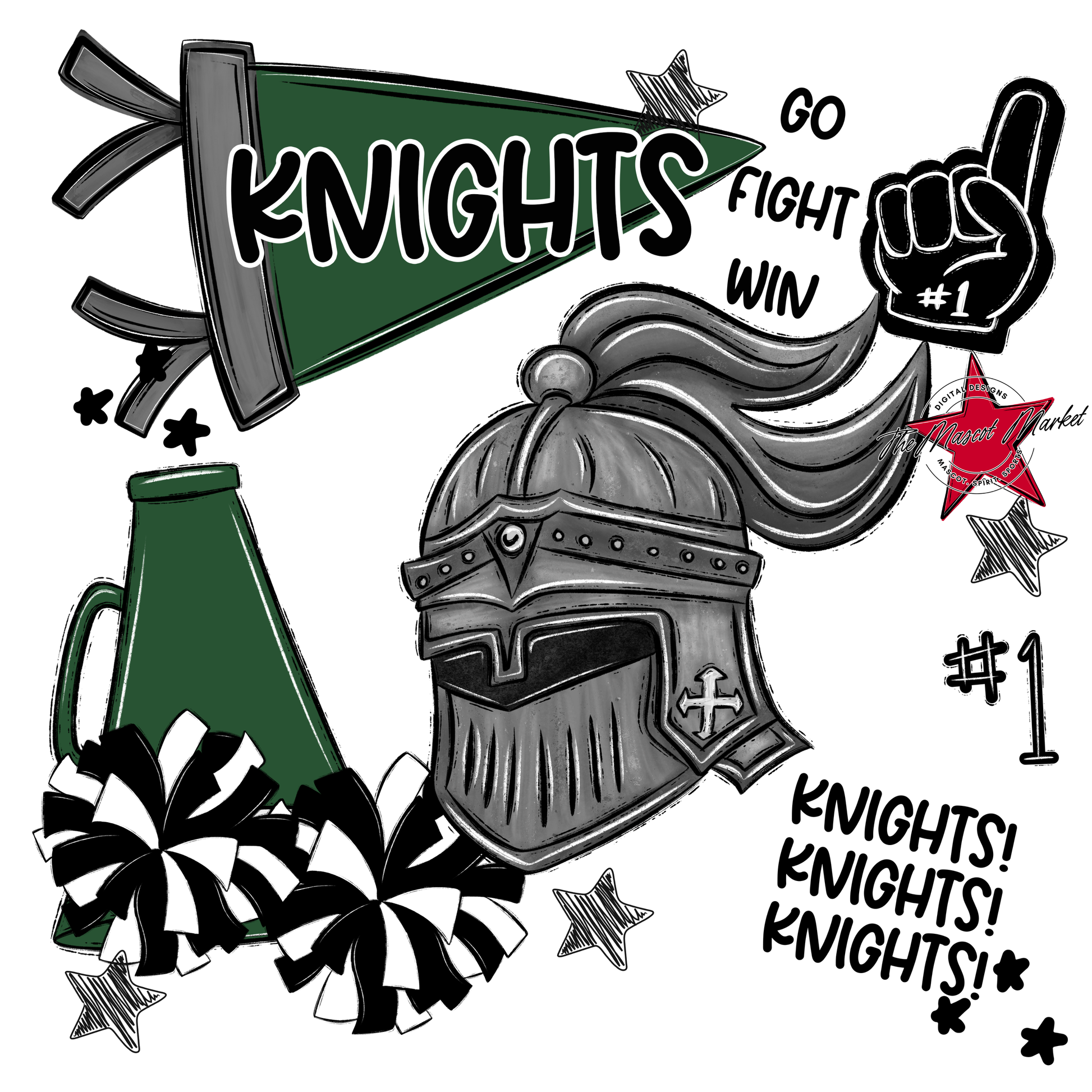 Knights Spirit Design-Green