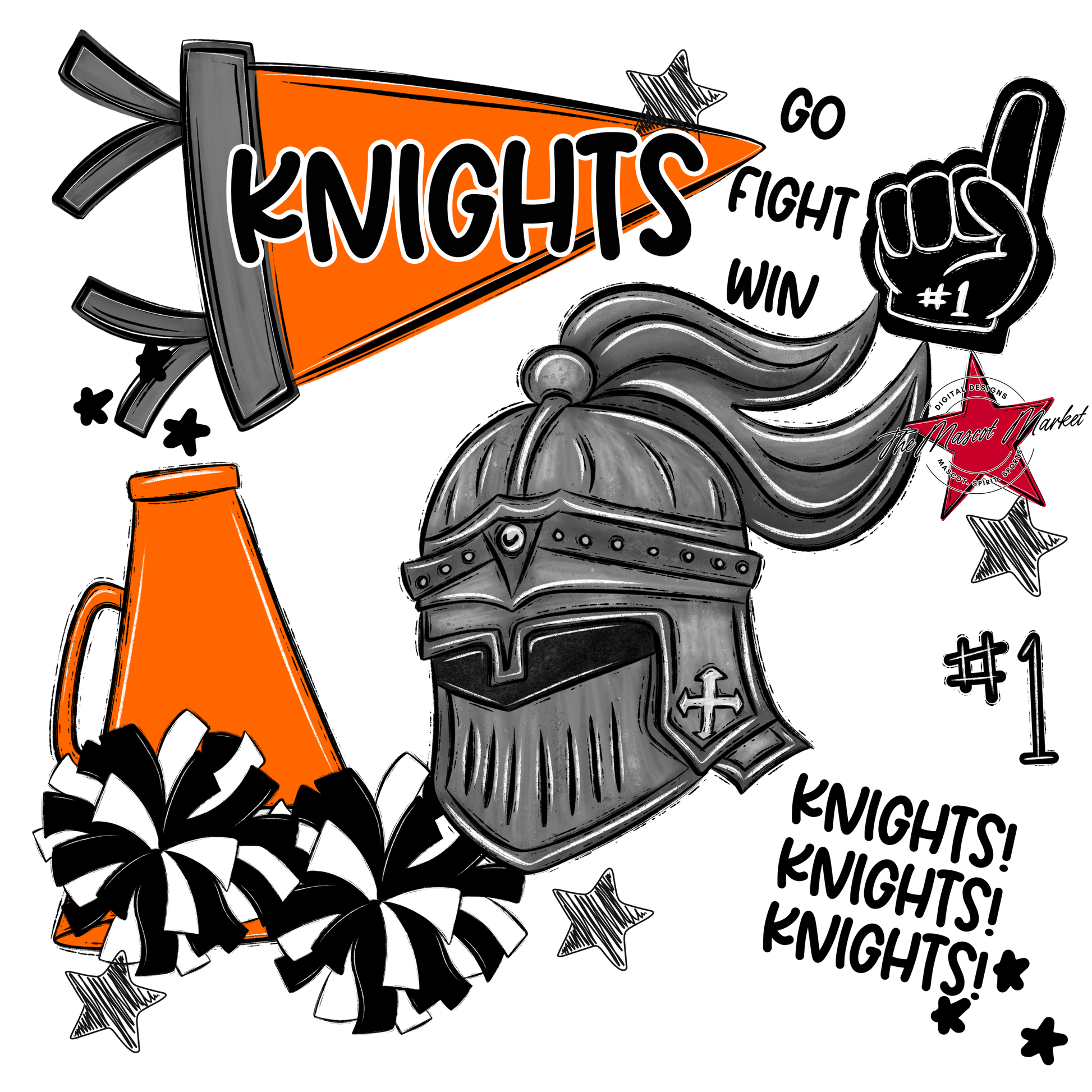 Knights Spirit Design-Orange