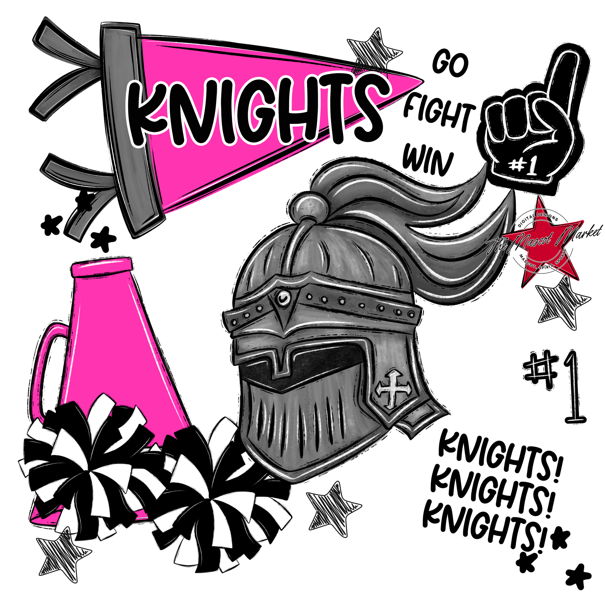 Knights Spirit Design-Pink