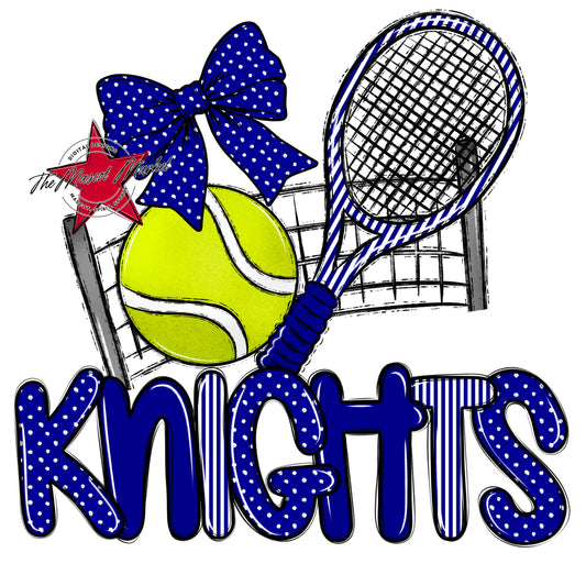 Knights Tennis Spirit Design-Blue