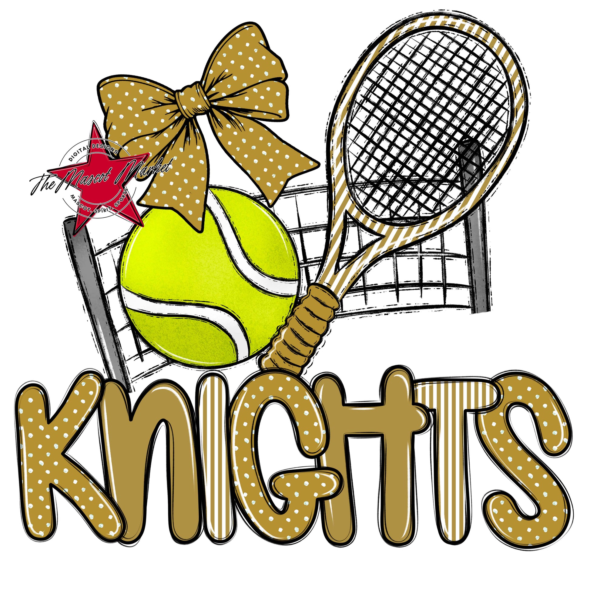 Knights Tennis Spirit Design-Gold