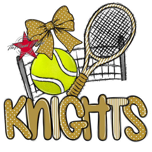 Knights Tennis Spirit Design-Gold