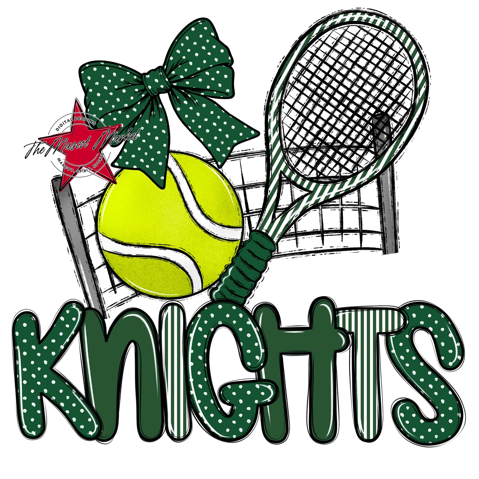 Knights Tennis Spirit Design-Green