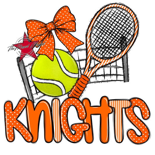 Knights Tennis Spirit Design-Orange