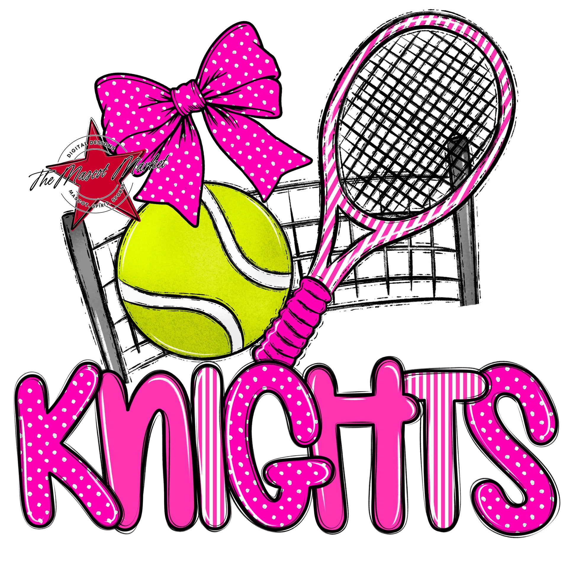 Knights Tennis Spirit Design-Pink