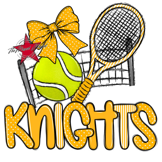 Knights Tennis Spirit Design-Yellow