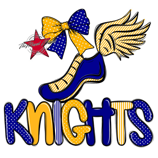 Knights Track Spirit Design-Blue & Yellow