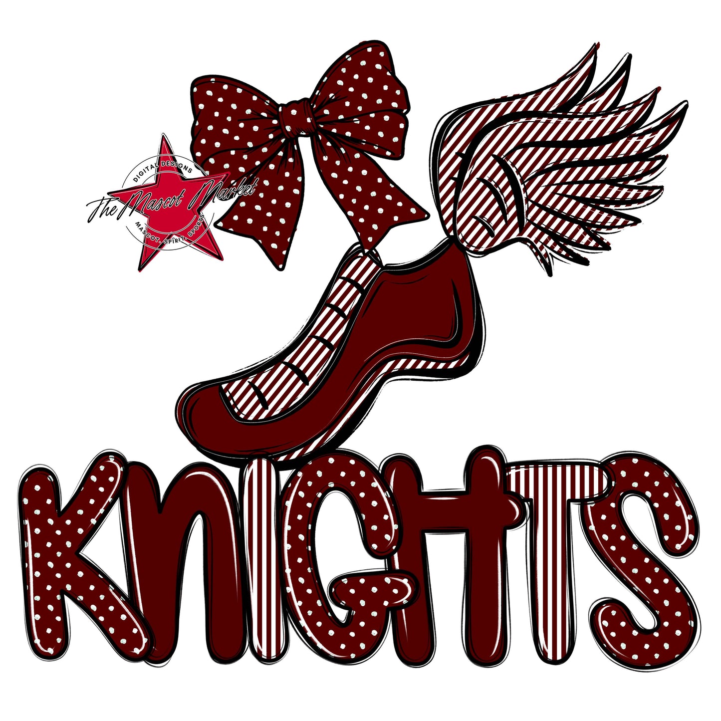 Knights Track Spirit Design-Maroon
