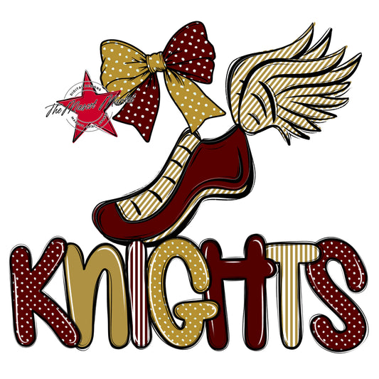 Knights Track Spirit Design-Maroon & Gold