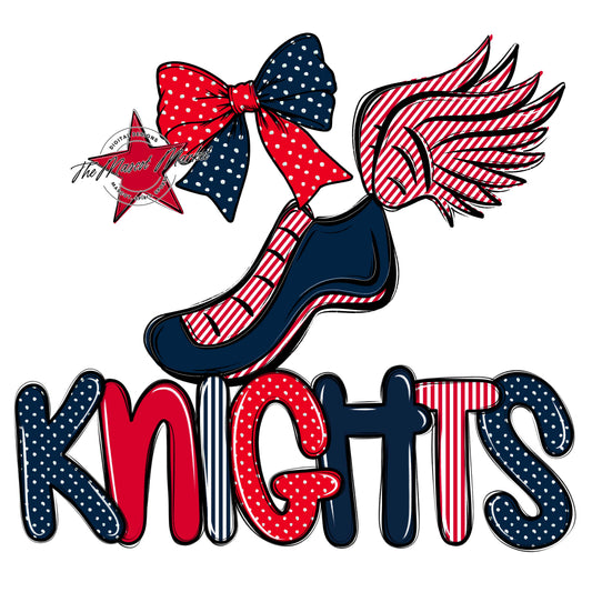 Knights Track Spirit Design-Navy & Red