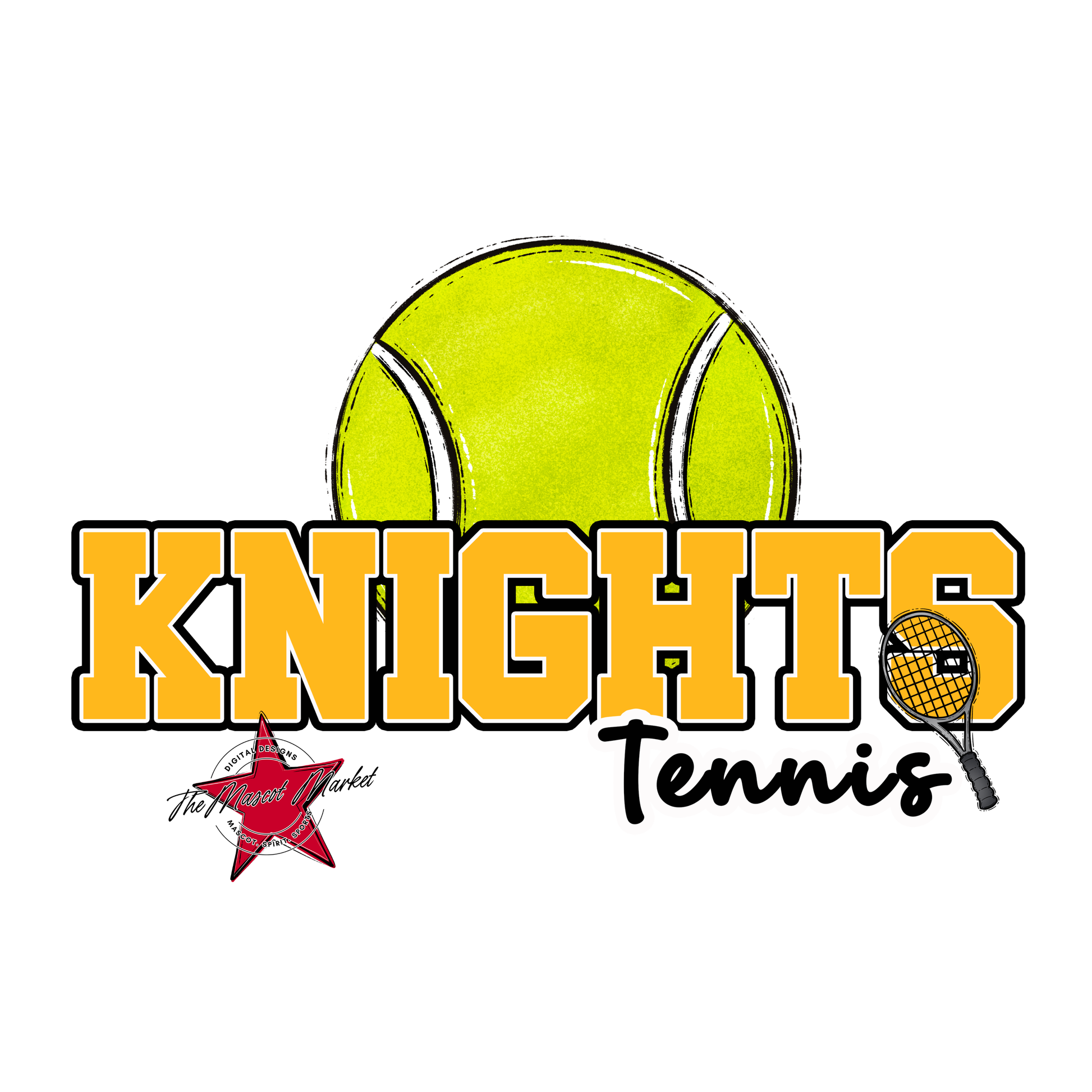 Knights Varsity Tennis-Yellow