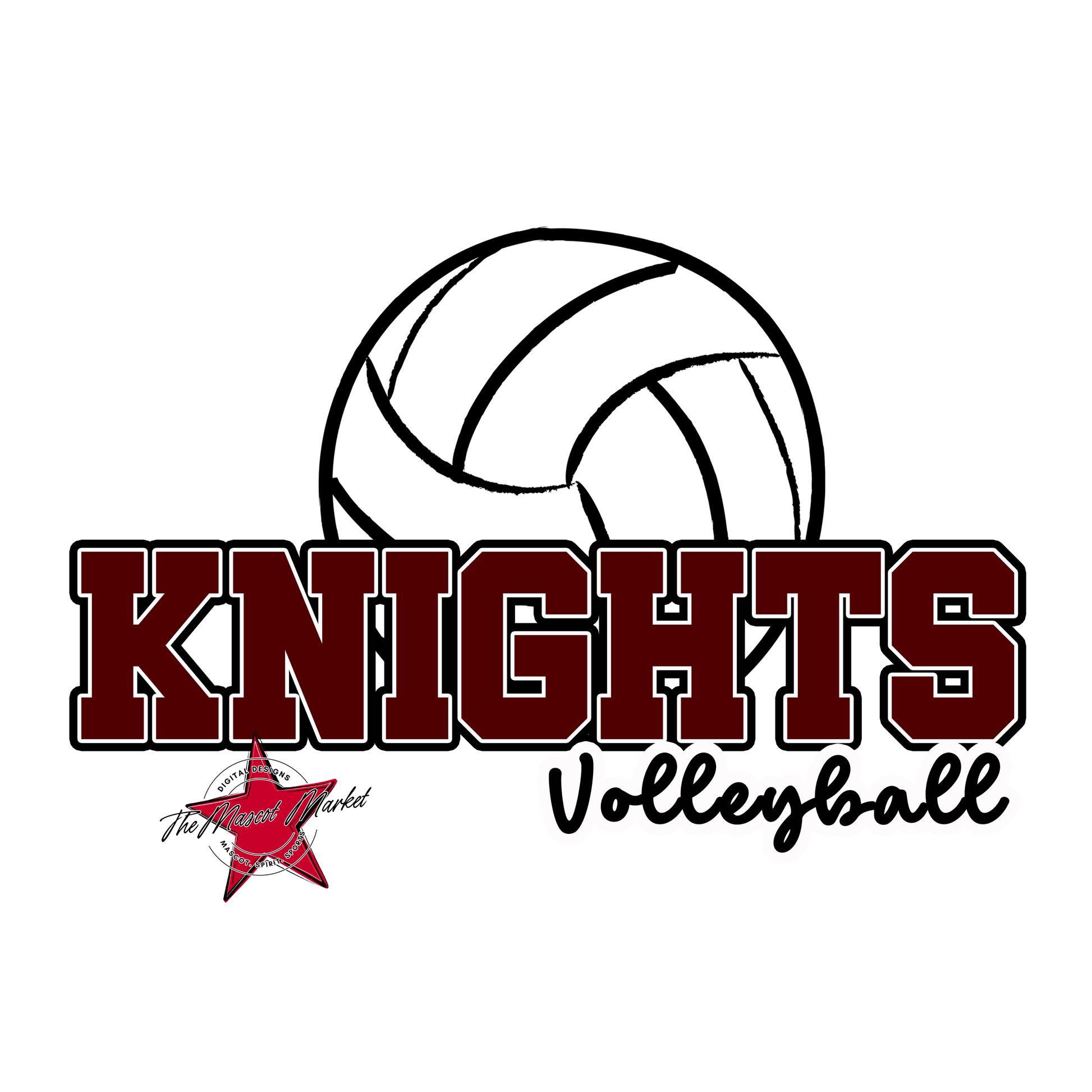 Knights Varsity Volleyball-Maroon