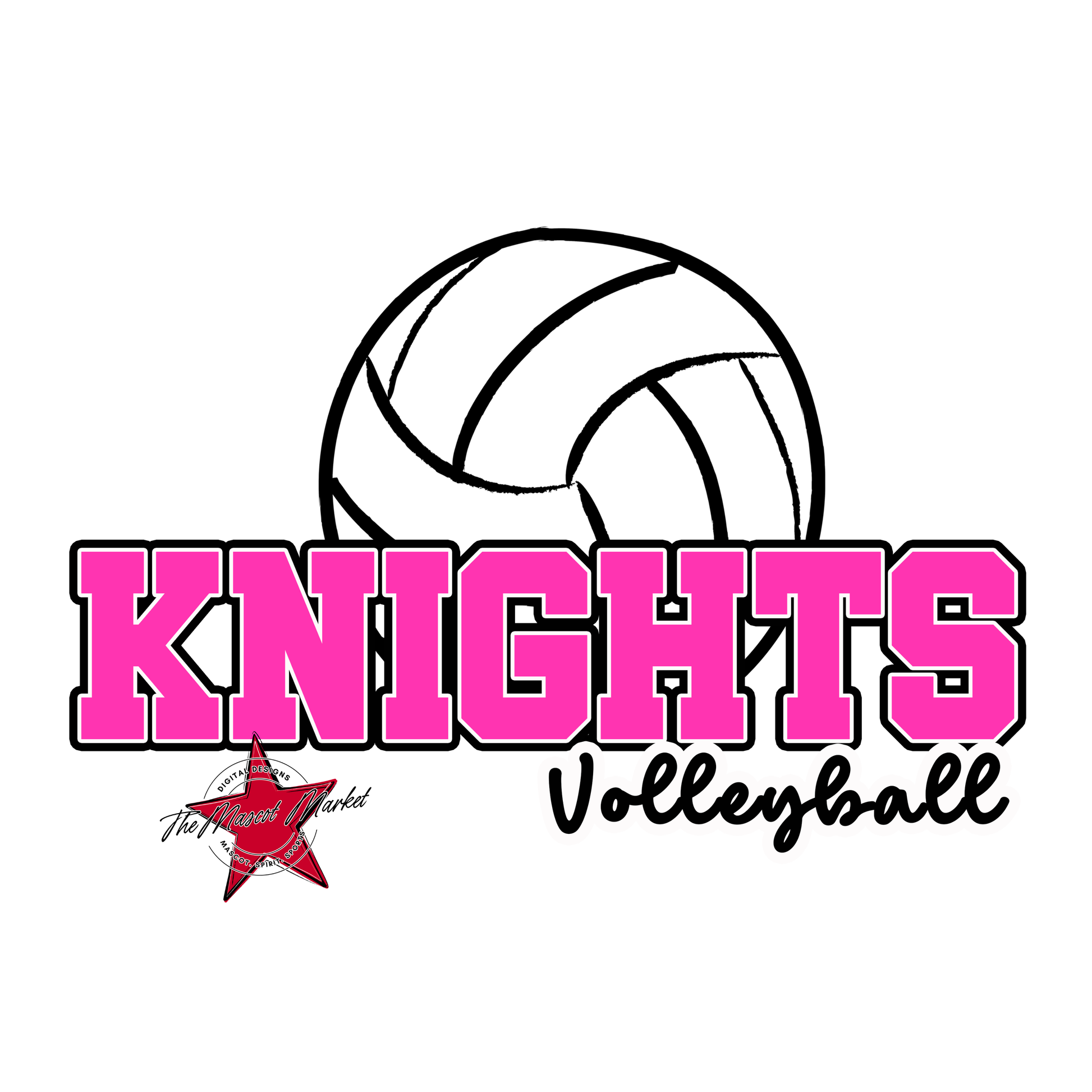 Knights Varsity Volleyball-Pink