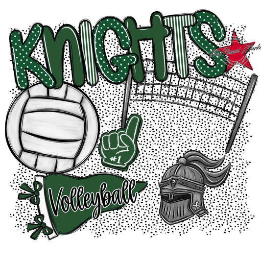 Knights Volleyball Spirit-Green