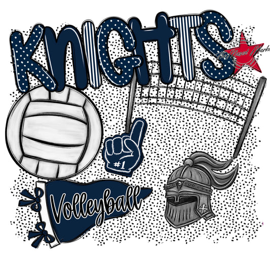 Knights Volleyball Spirit-Navy