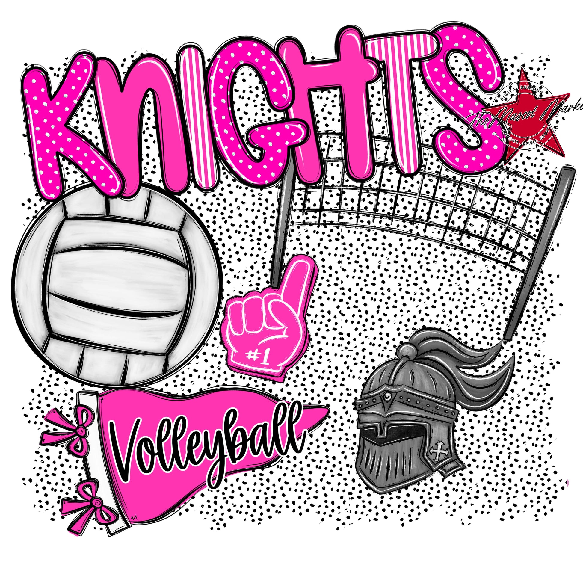 Knights Volleyball Spirit-Pink