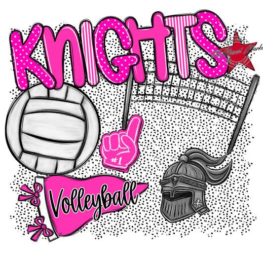 Knights Volleyball Spirit-Pink